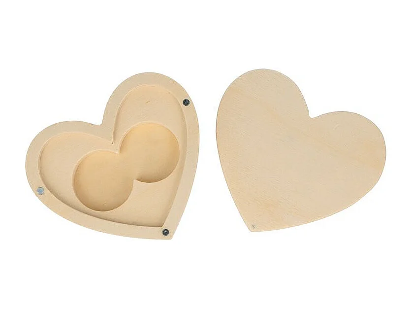 Boîte à alliances coeur 10 x 9 x 2 cm