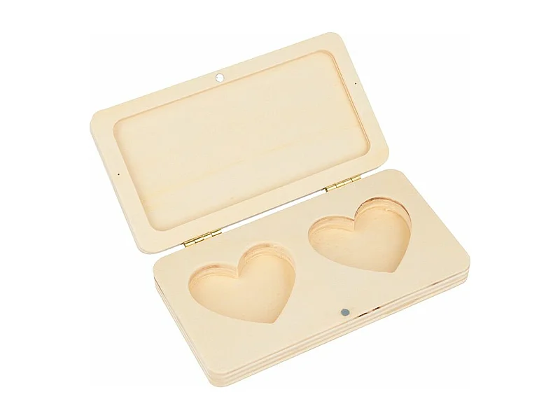 Boîte à alliances double 13 x 7 x 2 cm