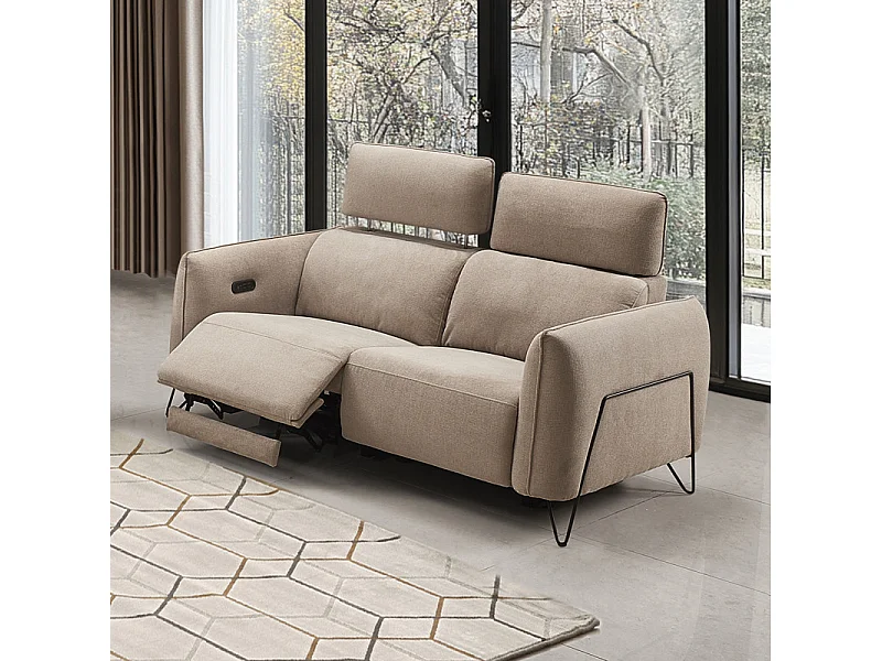 Canapé 2 places relax électrique 4311 beige