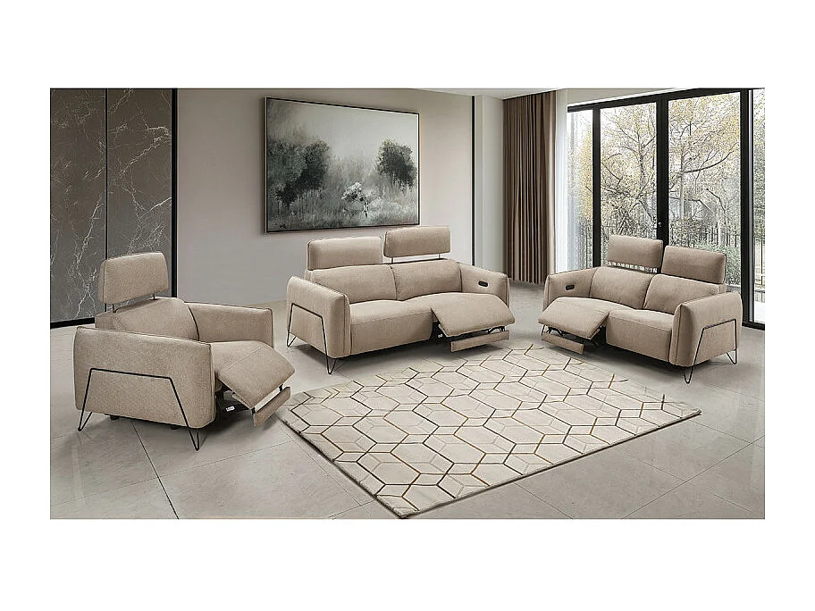 Canapé 2 places relax électrique 4311 beige