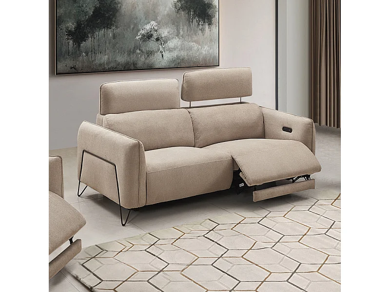 Canapé 3 places relax électrique 4311 beige