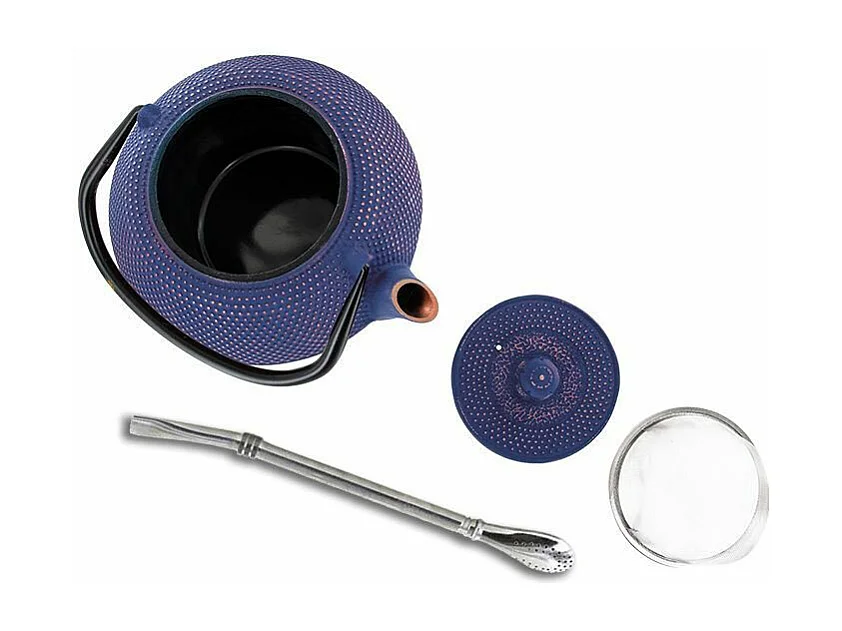 Théière en fonte chinoise Song 1,2 L + paille inox avec filtre