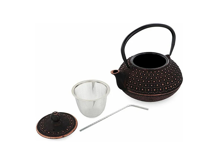 Théière en fonte Sui 0,8 L + 4 pailles en inox