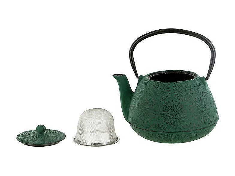 Tetera de hierro fundido Hanami verde esmeralda 1,2 L