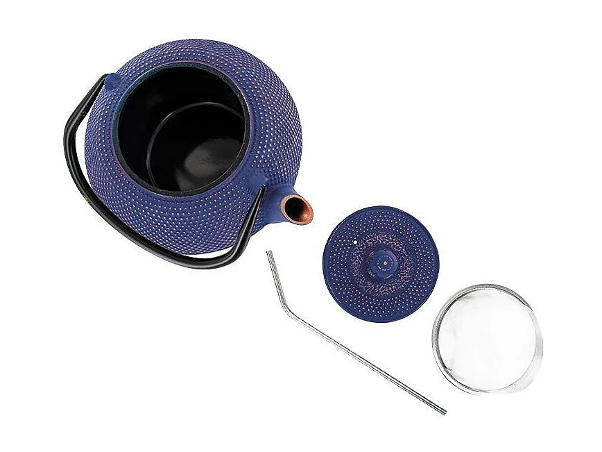 Tetera china de hierro fundido Song 1,2 L + 4 pajitas de acero inoxidable