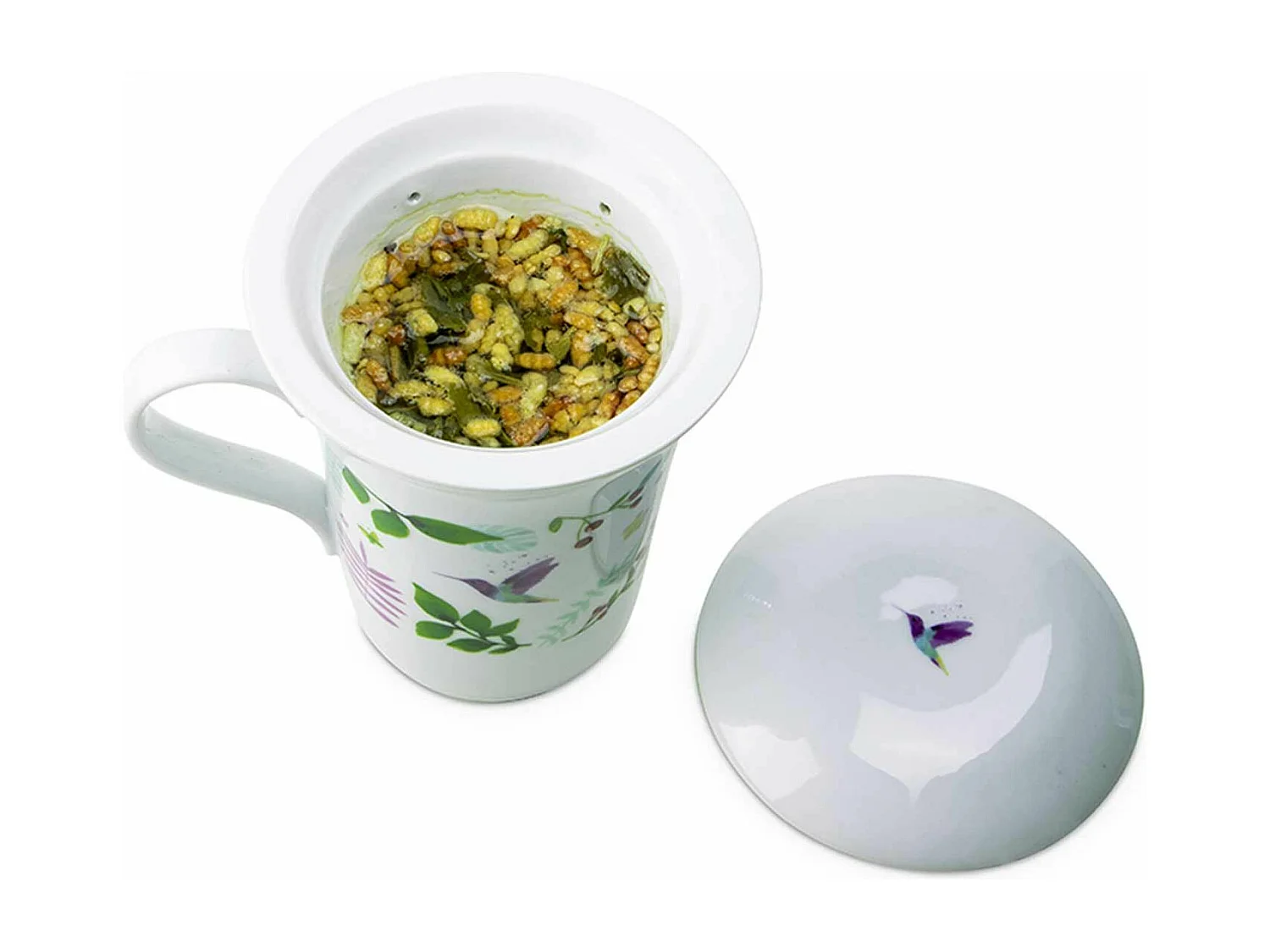 Tisanière fleurie - porcelaine - 250 ml