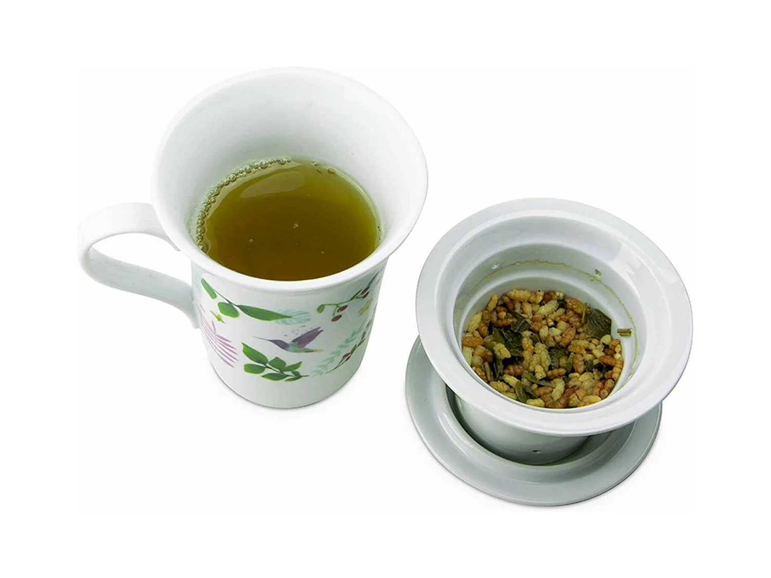 Tisanière fleurie - porcelaine - 250 ml
