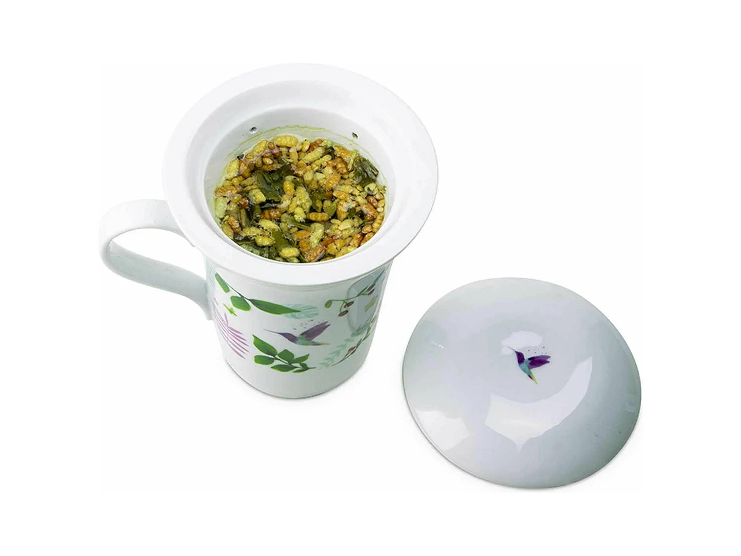 Tisanière fleurie - porcelaine - 250 ml