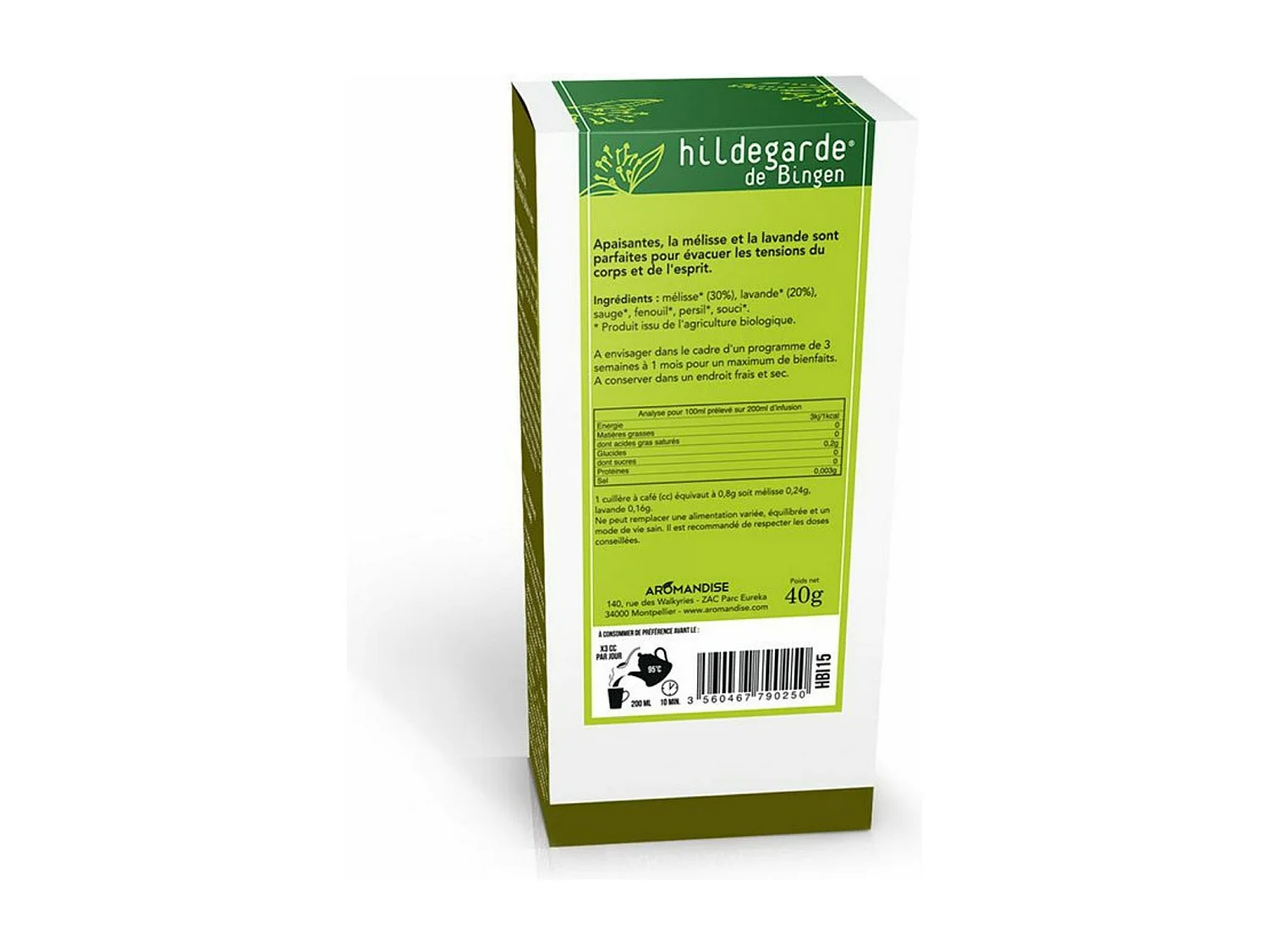 Porseleinen bloementheepot 250 ml + Ontspannende biologische kruidenthee