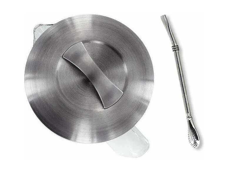 Carafe à thé glacé 1,5 litre + paille inox avec filtre