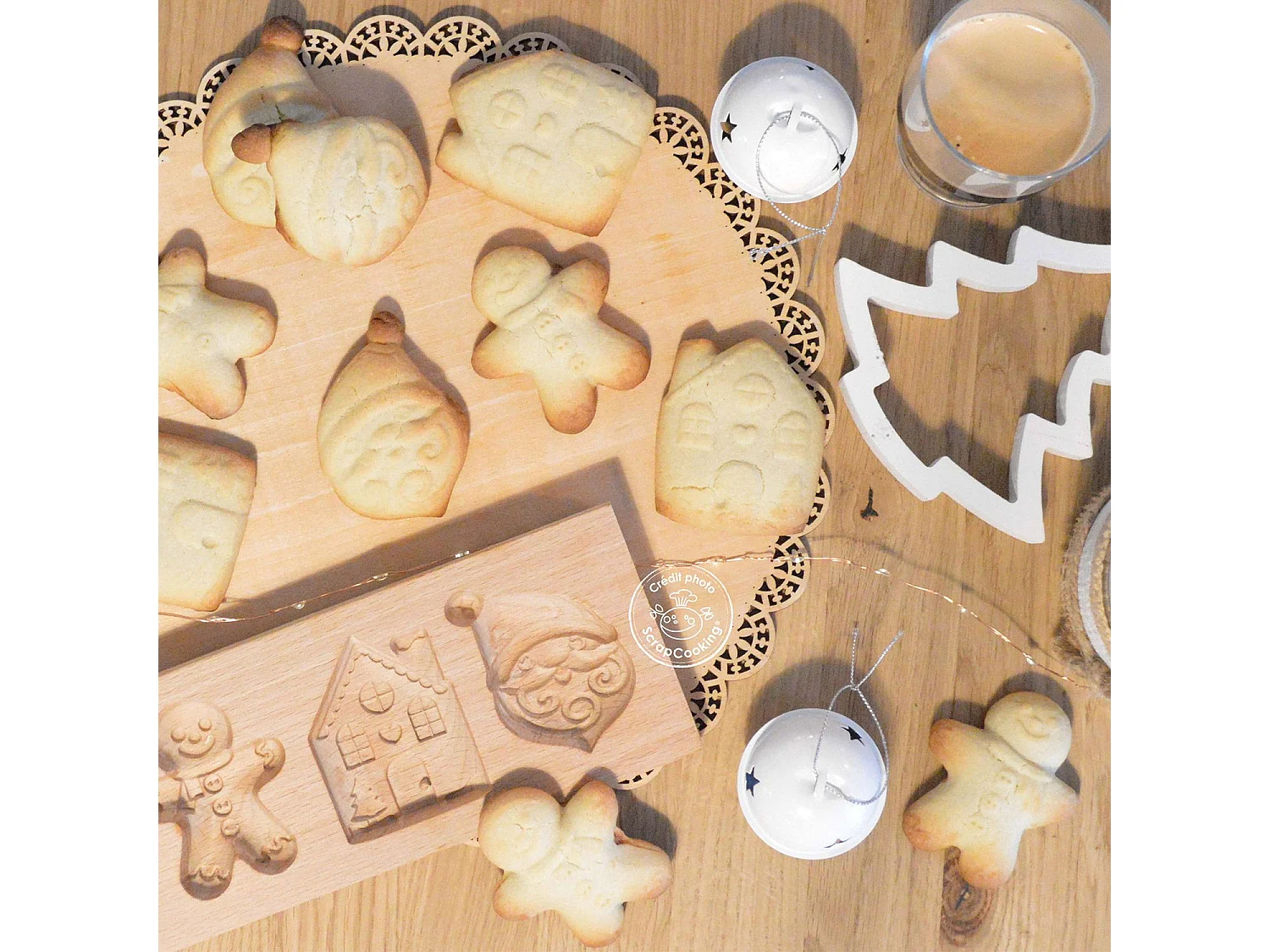 Juego de 3 cortadores de galletas rellenas - Navidad