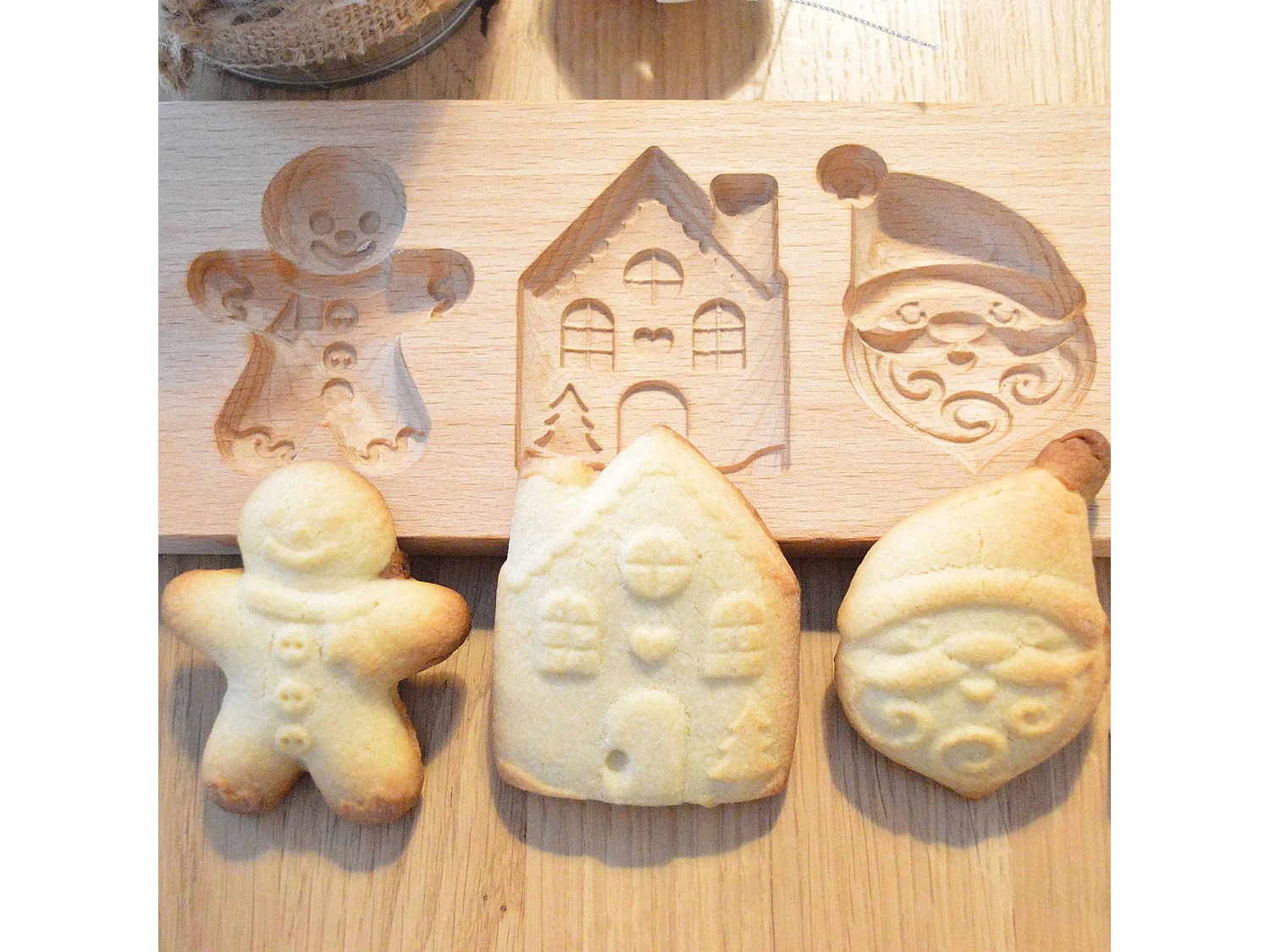 Juego de 3 cortadores de galletas rellenas - Navidad