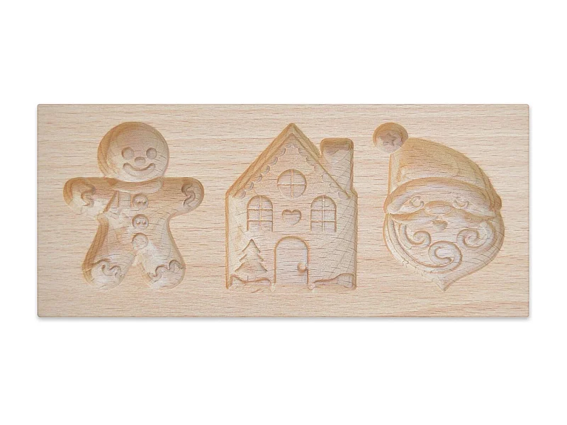 Juego de 3 cortadores de galletas rellenas - Navidad