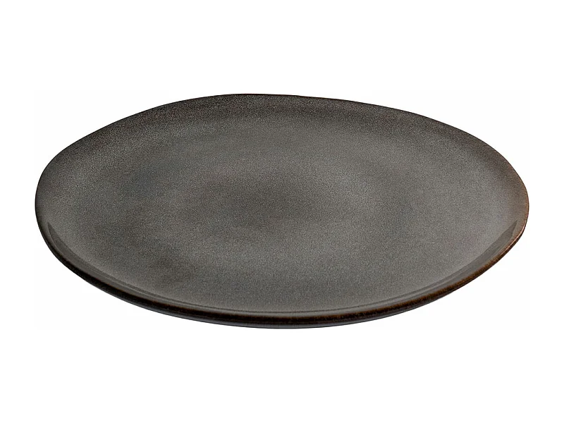 Selma Dinerdbord keramiek set van 4 grijs, bruin.