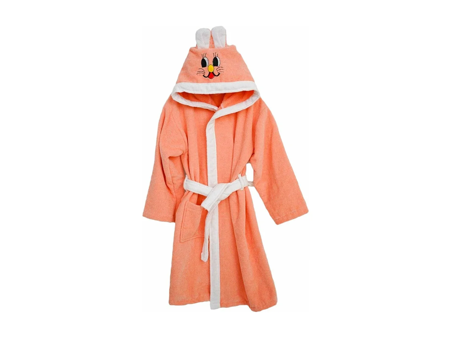 Albornoz de felpa para niños de 1 a 2 años - Naranja