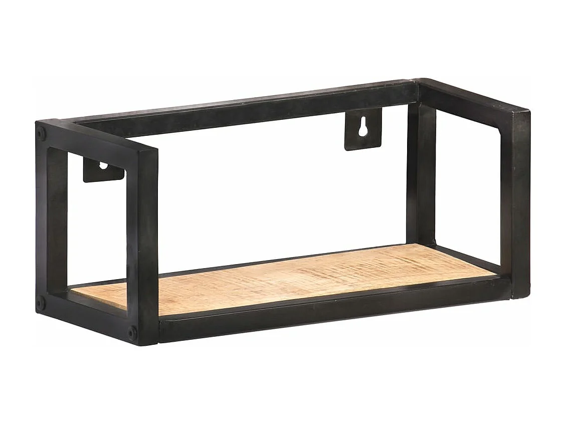 Prateleiras de parede 2 pcs 40 cm madeira de mangueira áspera
