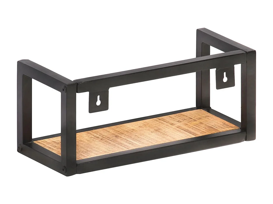 Prateleiras de parede 2 pcs 40 cm madeira de mangueira áspera