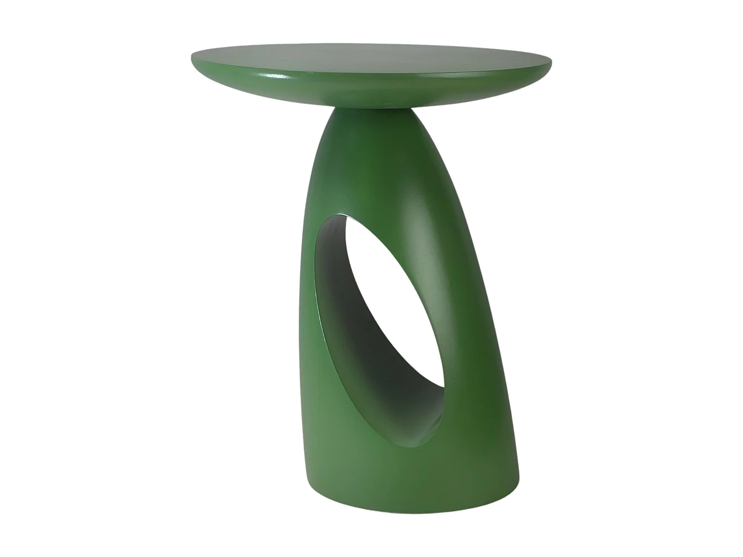 Beistelltisch Island, ovaler tischplatte, buche - lackiert, grün