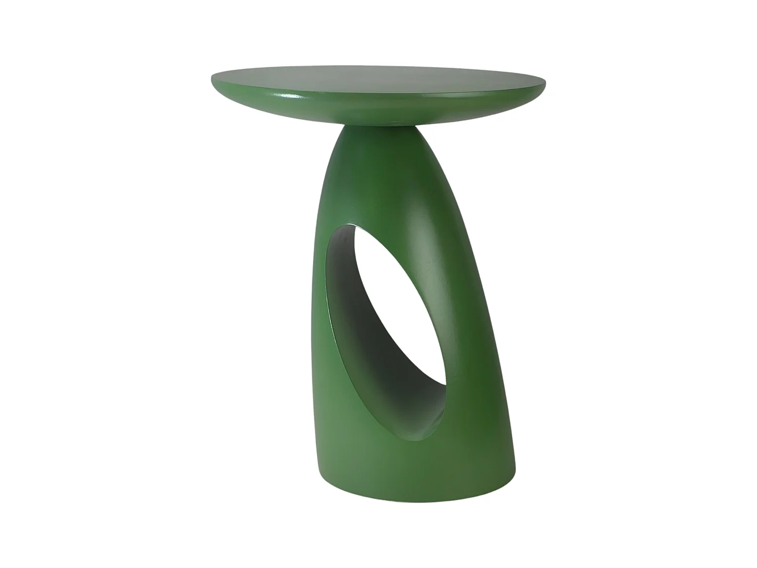 Table d'appoint / Table de nuit en bois de hêtre Kayani Island, hauteur 40 cm / Vert