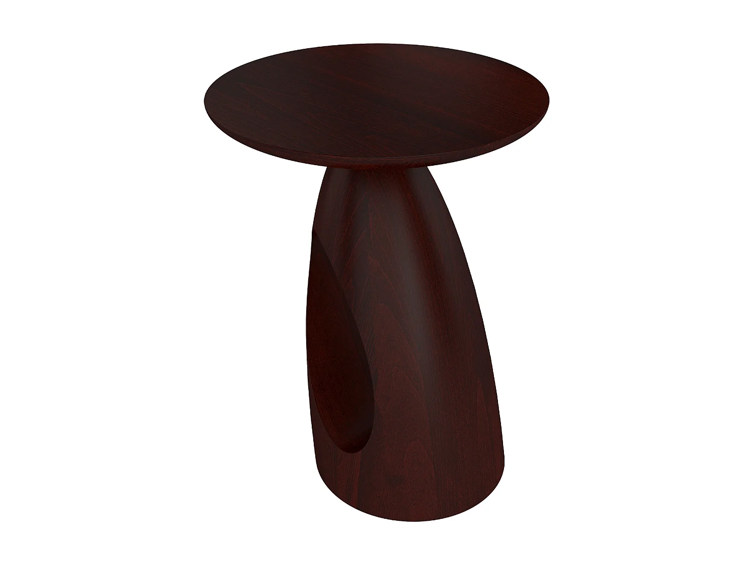 Beistelltisch Island, ovaler tischplatte, buche - lackiert, palisanderfarbe