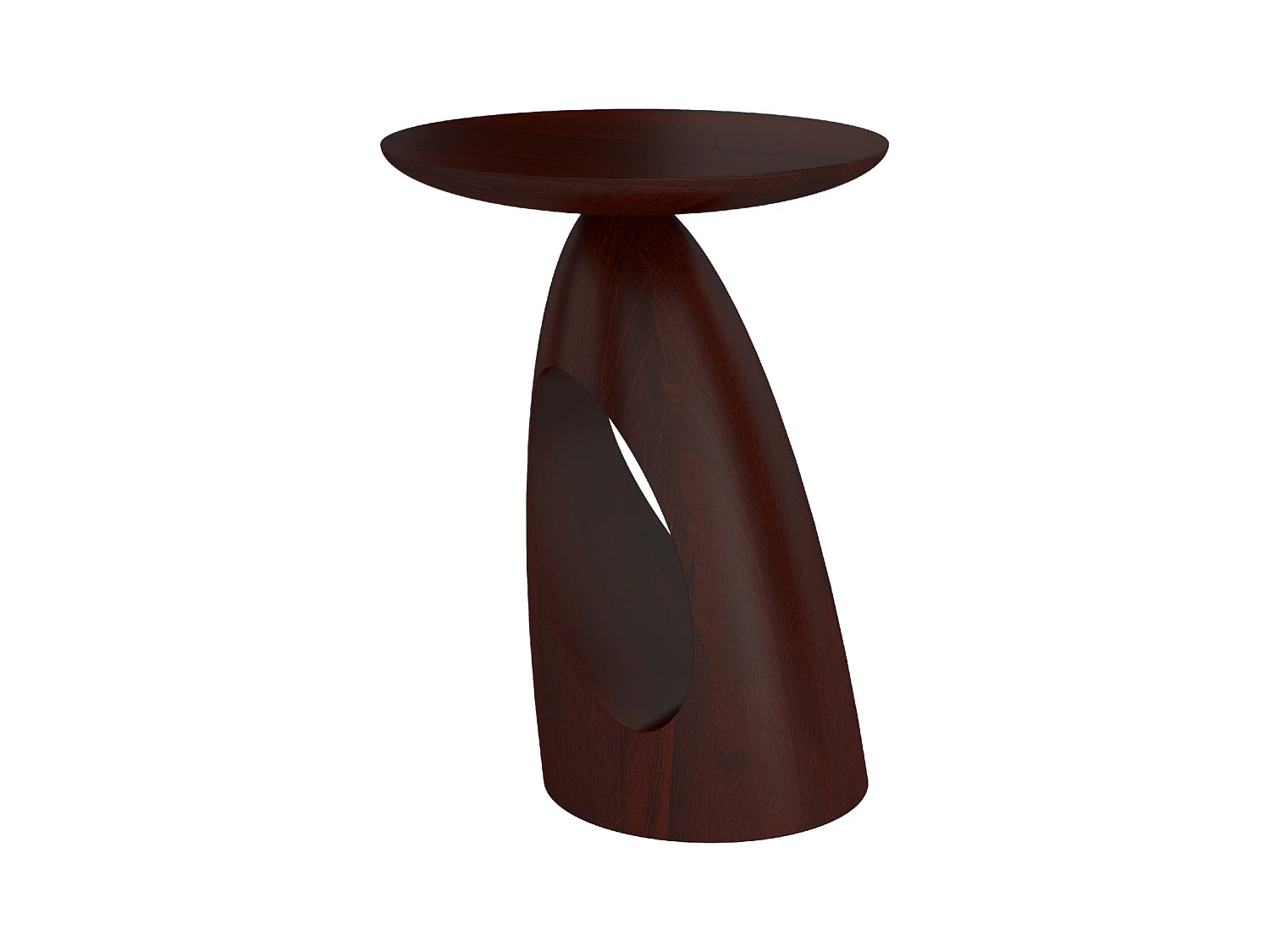 Table d'appoint / Table de nuit en bois de hêtre Kayani Island, hauteur 40 cm / couleur Palissandre