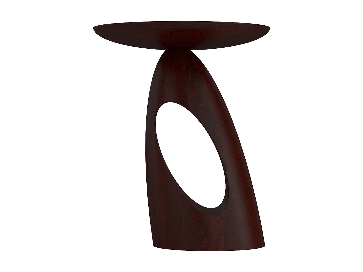 Beistelltisch Island, ovaler tischplatte, buche - lackiert, palisanderfarbe