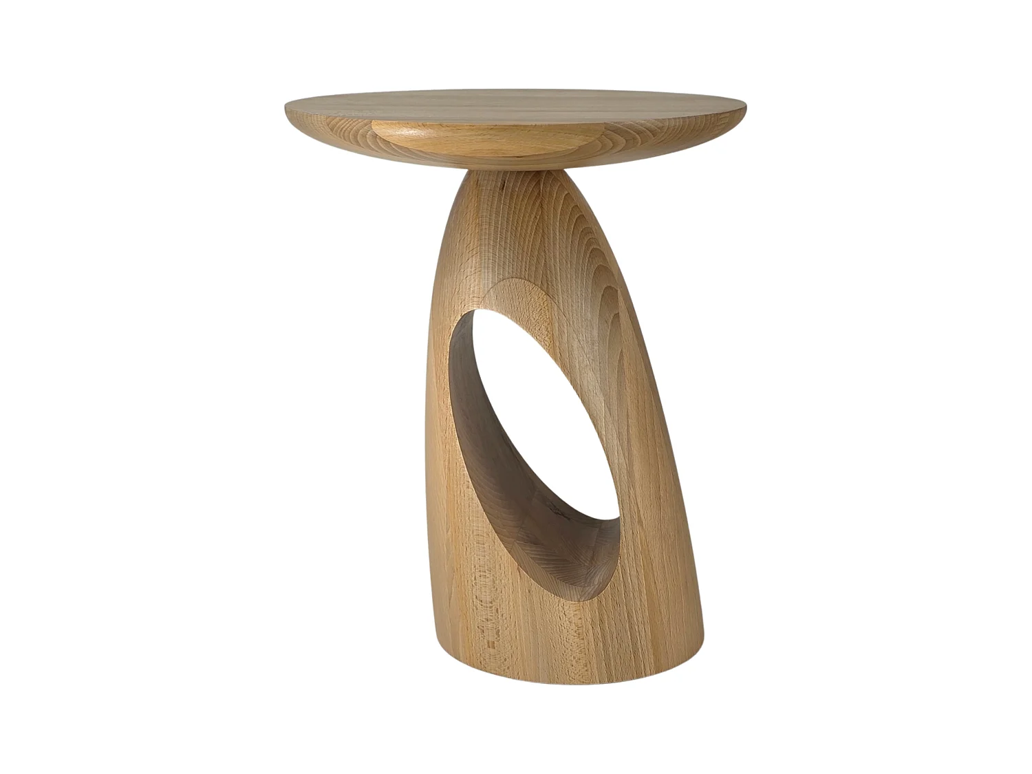 Table d'appoint / Table de nuit en bois de hêtre Kayani Island, hauteur 40 cm / Naturelle