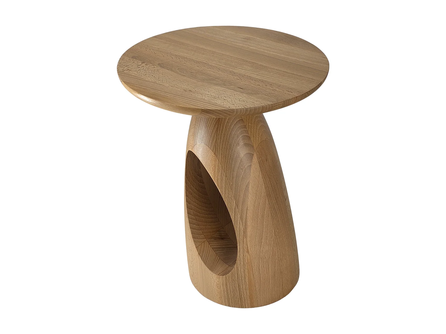Table d'appoint / Table de nuit en bois de hêtre Kayani Island, hauteur 40 cm / Naturelle