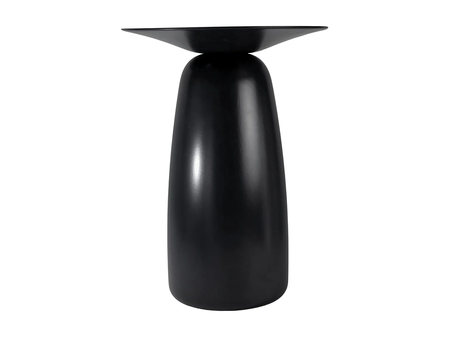 Beistelltisch Island, ovaler tischplatte, buche - lackiert, schwarz