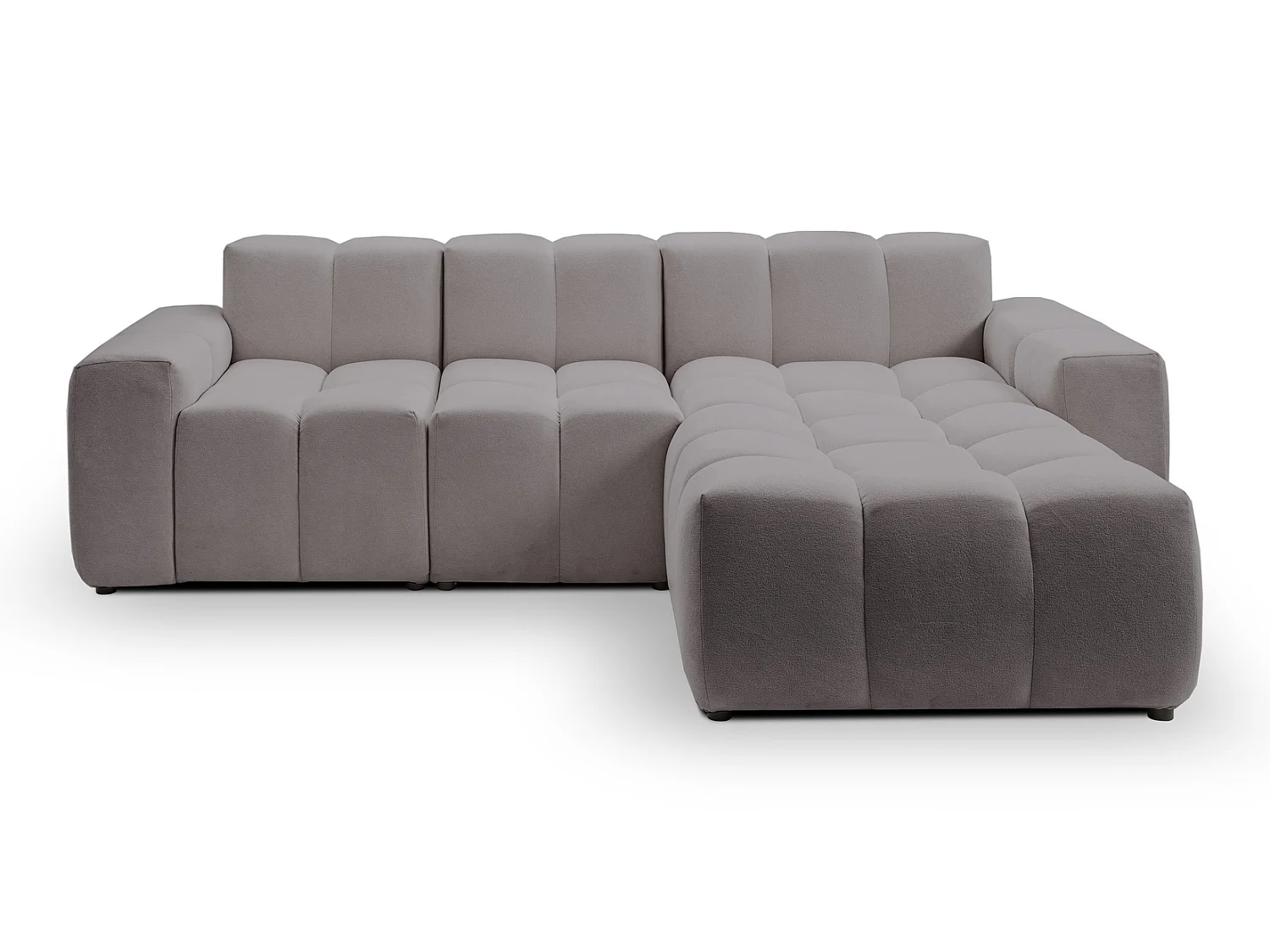 Hoekbank Napoli 265x180 cm, sofa, woonkamerbank, rechts, grijs