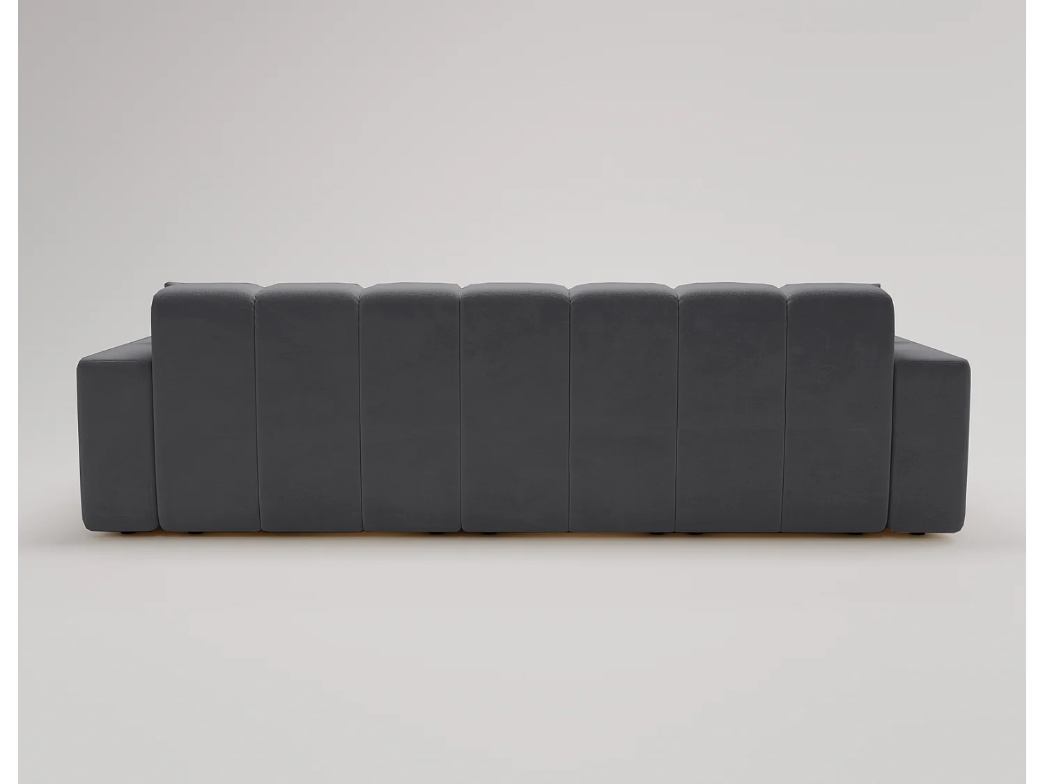 Emporius Miral narożnik w kształcie L - sofa do salonu bez funkcji spania i bez pojemnika - nowoczesny styl, prawostronny, tkanina aksamitna, szary (Komodo 21)