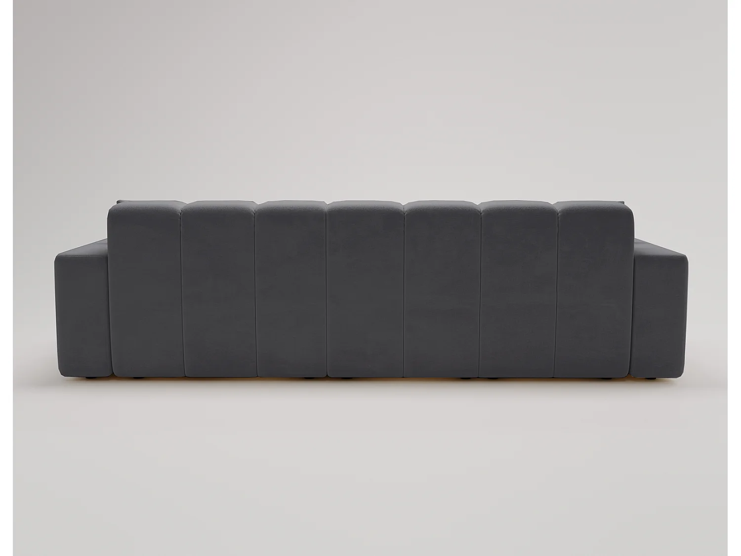 Canapé d'angle Miral, canapé 4 places 265 cm, droit, gris