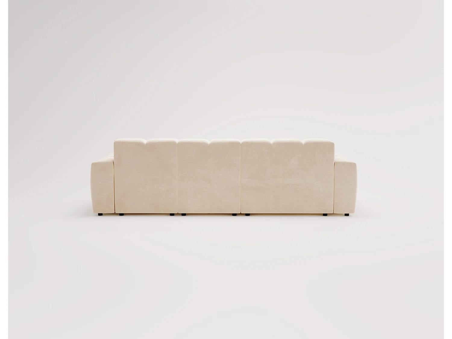 Emporius Napoli Droit Canapé d'angle, Canapé  4 Places, Canapé d'angle 265x180 cm Beige (Komodo 11)