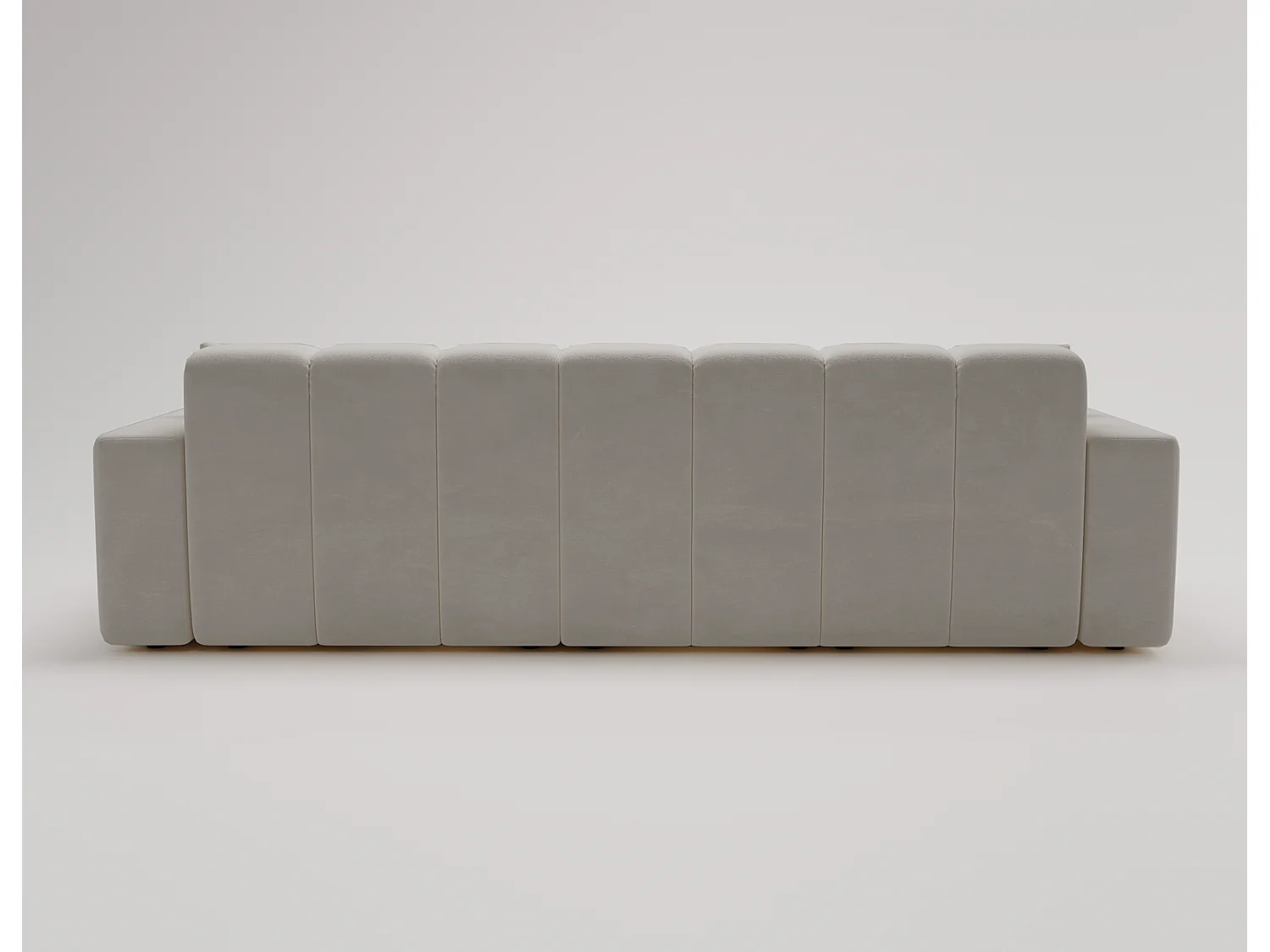 Canapé d'angle Miral, canapé 4 places 265 cm, droit, gris clair
