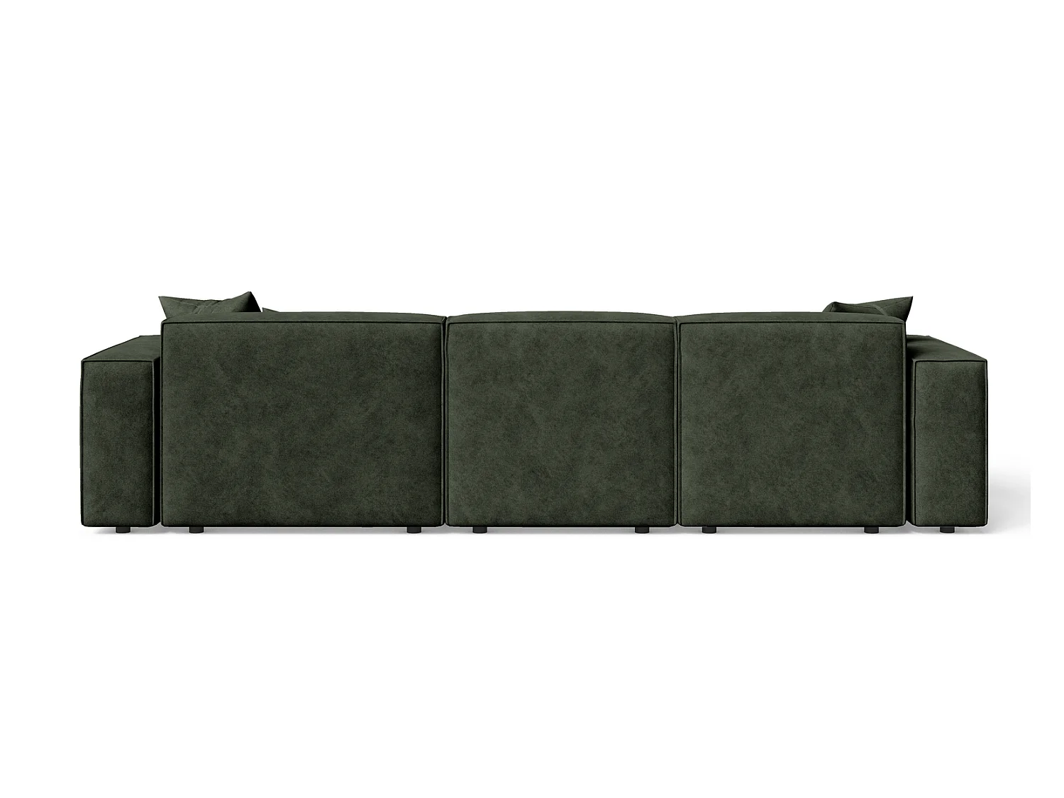 Canapé d'angle Figo, 265x180 cm, design moderne, droit, vert