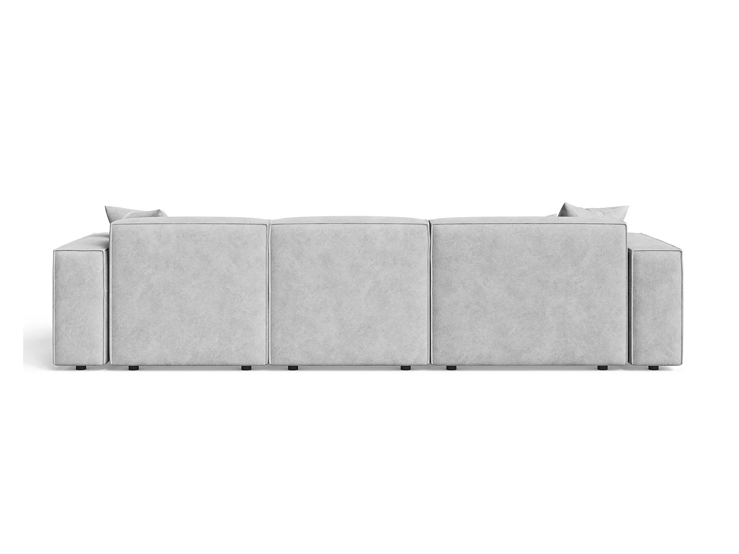 Canapé d'angle Figo, 265x180 cm, design moderne, gauche, gris clair