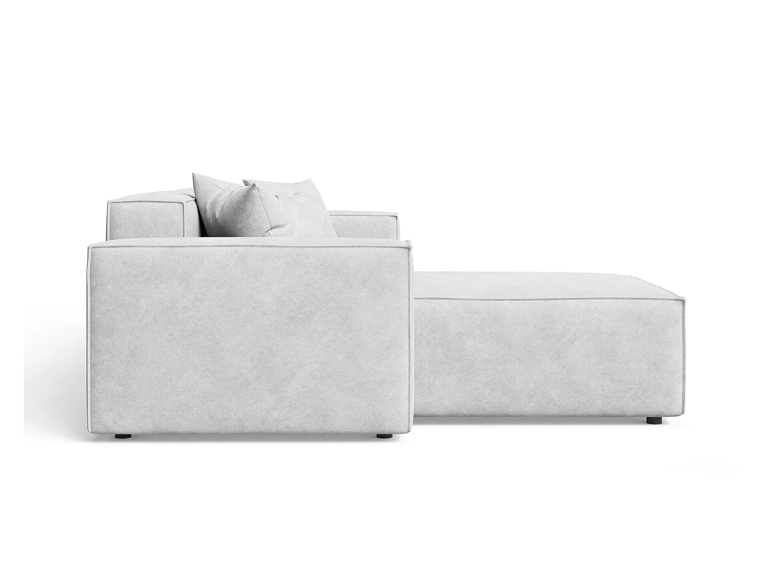 Canapé d'angle Figo, 265x180 cm, design moderne, gauche, gris clair