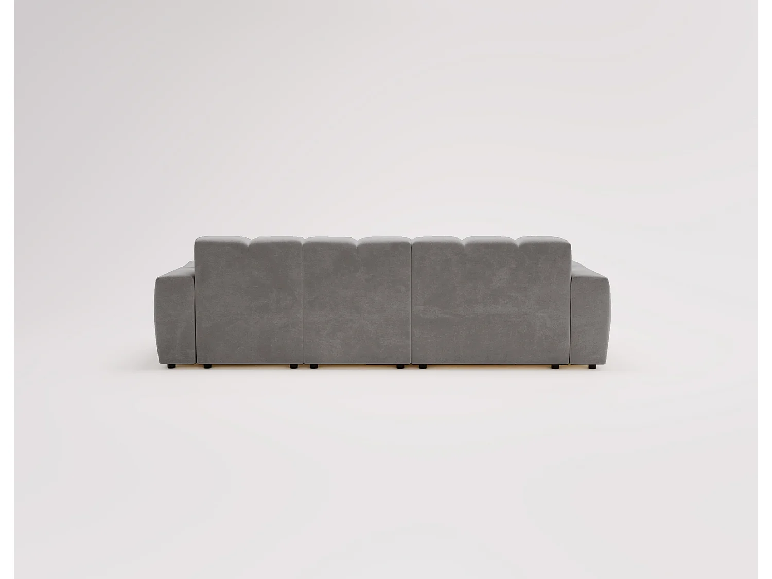 Emporius Napoli Gauche Canapé d'angle, Canapé  4 Places, Canapé d'angle 265x180 cm Gris (Komodo 21)