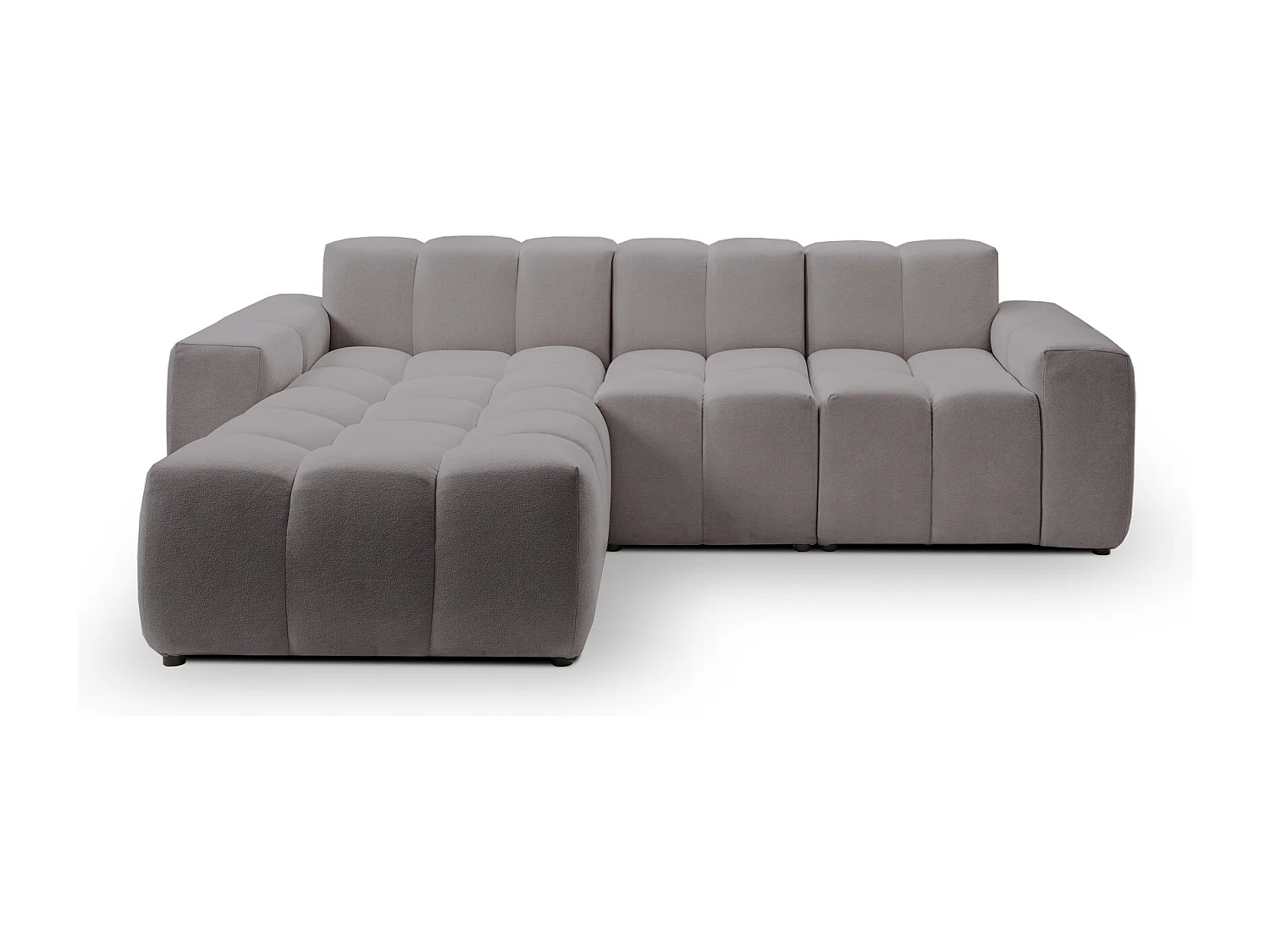 Emporius Napoli Gauche Canapé d'angle, Canapé  4 Places, Canapé d'angle 265x180 cm Gris (Komodo 21)