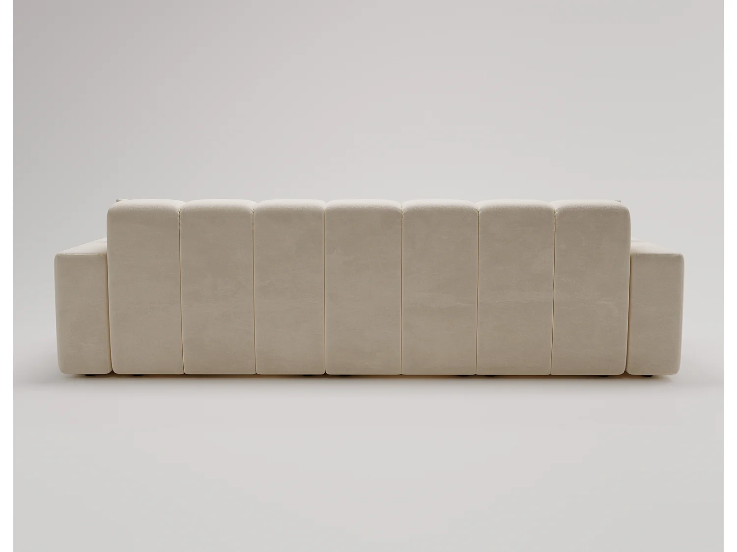 Canapé d'angle Miral, canapé 4 places 265 cm, droit, beige