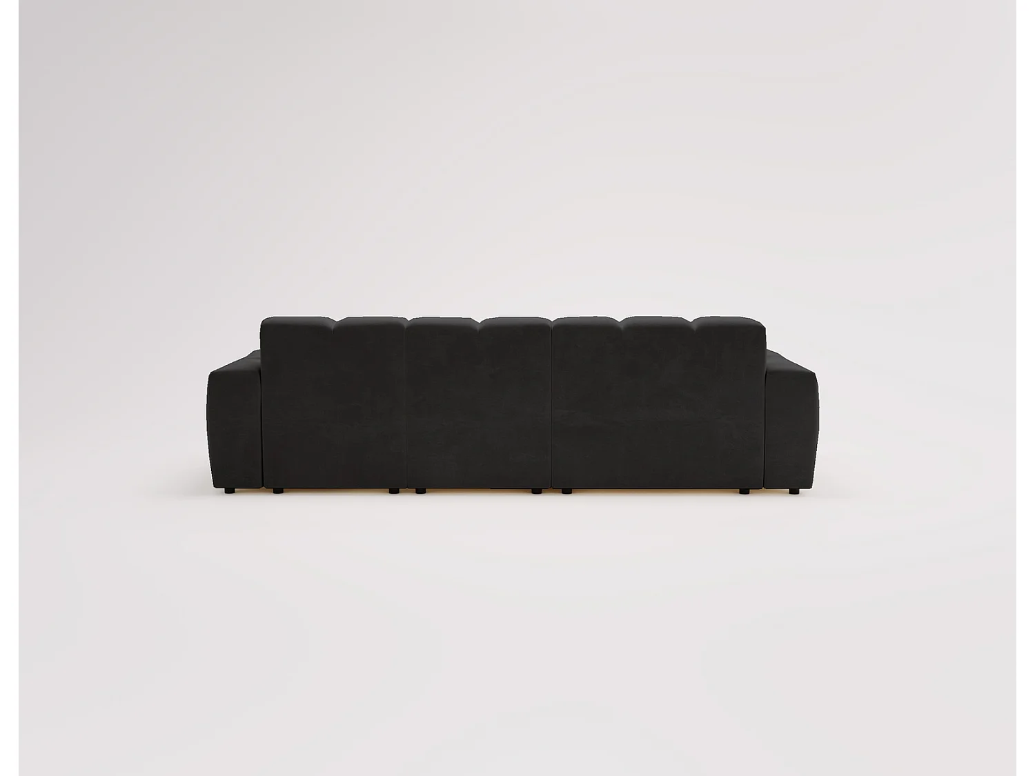 Hoekbank Napoli 265x180 cm, sofa, woonkamerbank, links, zwart