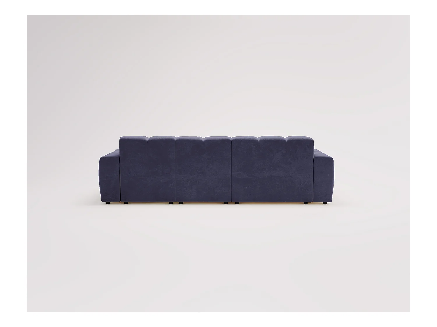Emporius Napoli Droit Canapé d'angle, Canapé  4 Places, Canapé d'angle 265x180 cm Bleu (Komodo 50)