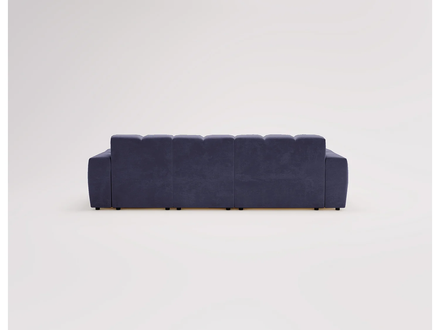 Emporius Napoli Droit Canapé d'angle, Canapé  4 Places, Canapé d'angle 265x180 cm Bleu (Komodo 50)