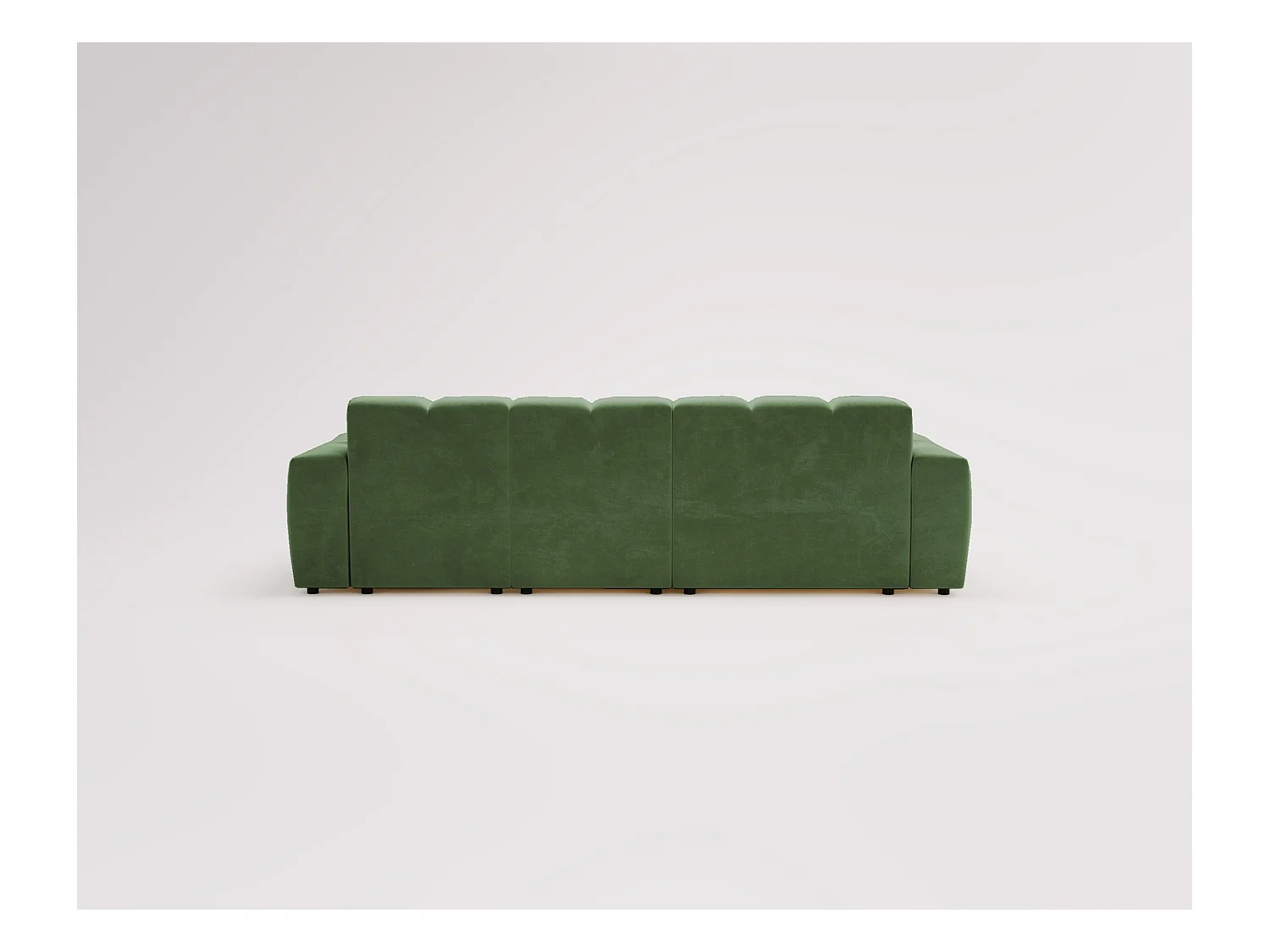 Emporius Napoli Droit Canapé d'angle, Canapé  4 Places, Canapé d'angle 265x180 cm Vert (Komodo 61)