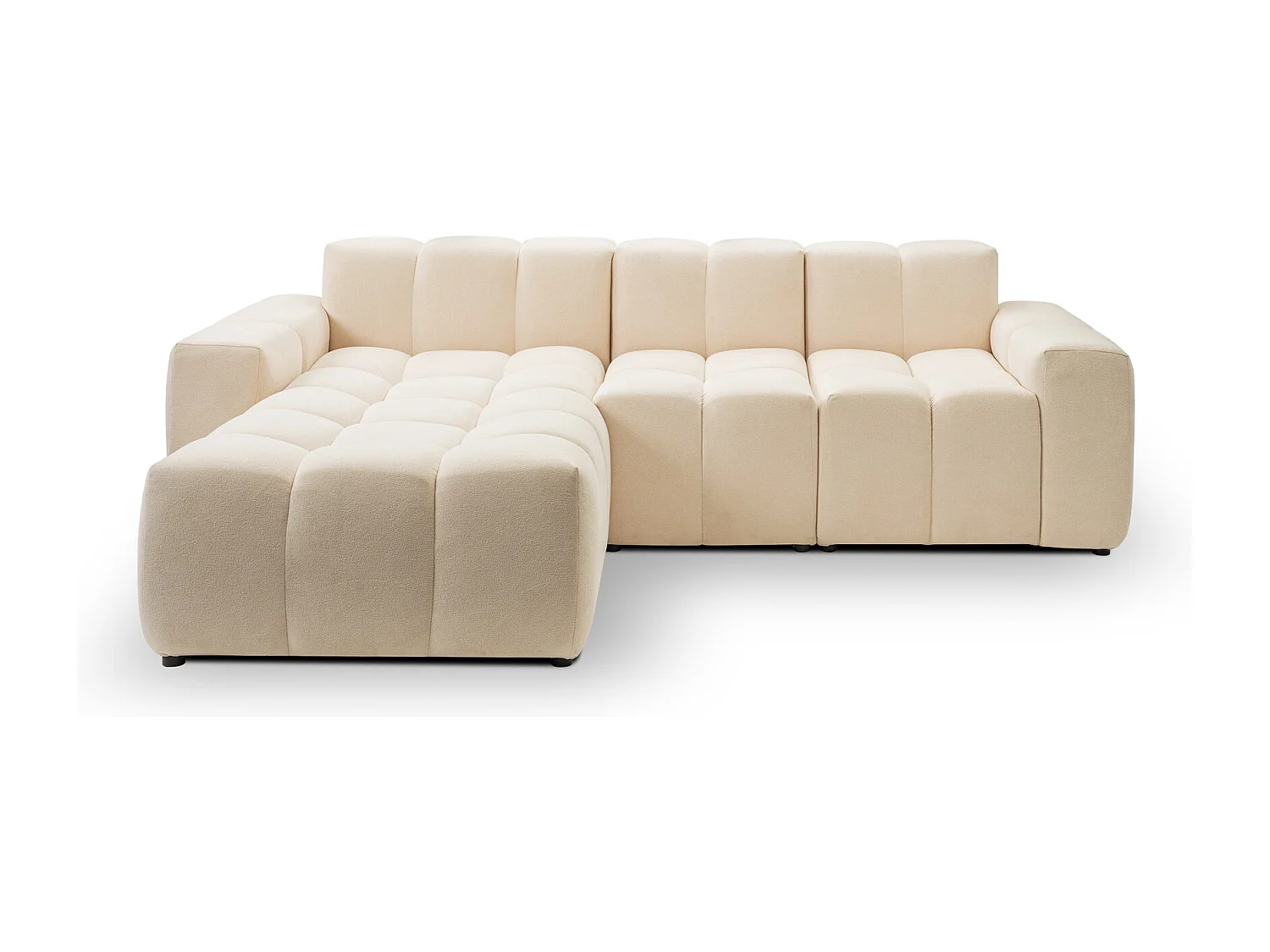 Emporius Napoli Gauche Canapé d'angle, Canapé  4 Places, Canapé d'angle 265x180 cm Beige (Komodo 11)
