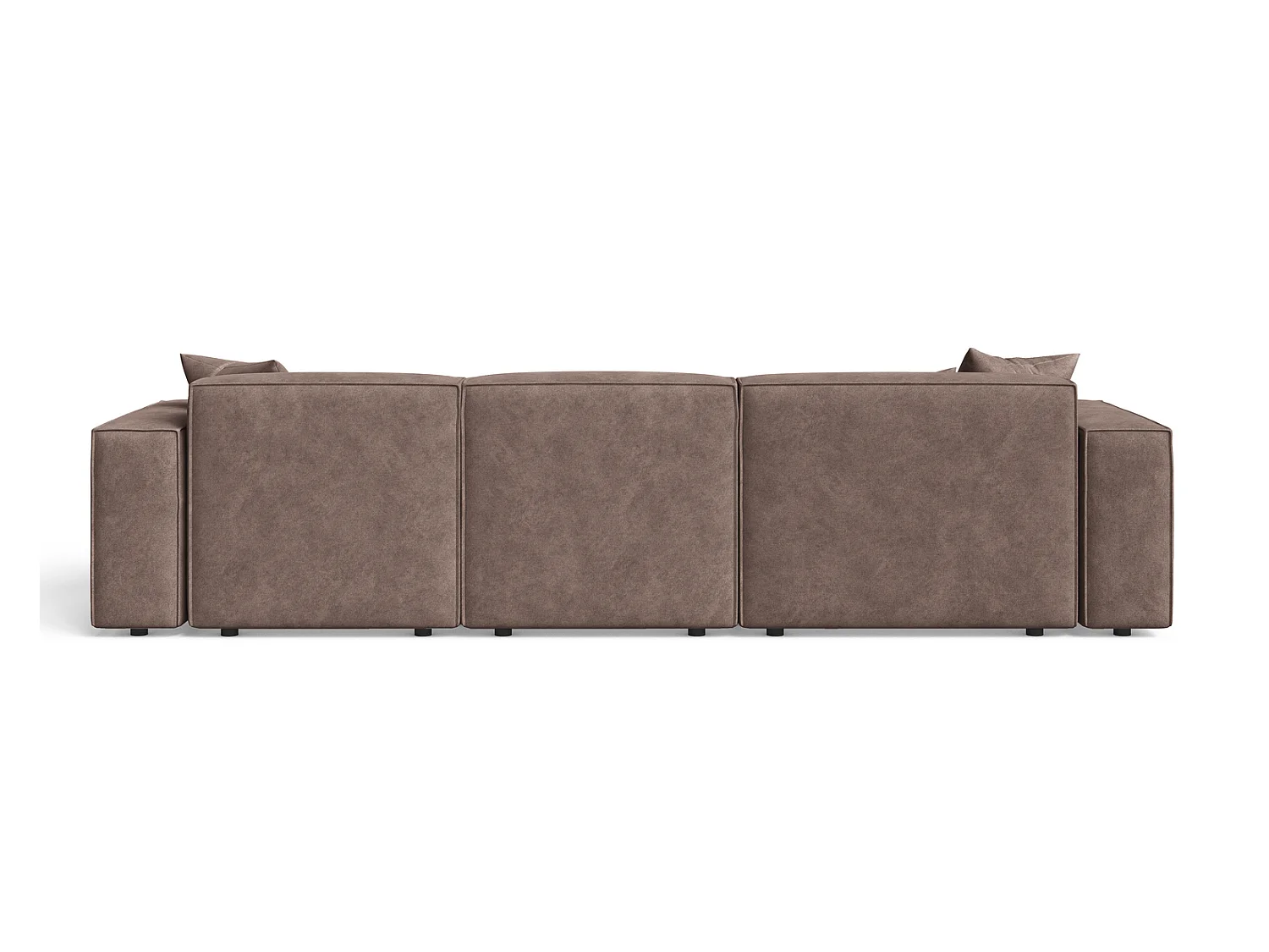 Canapé d'angle Figo, 265x180 cm, design moderne, gauche, brun