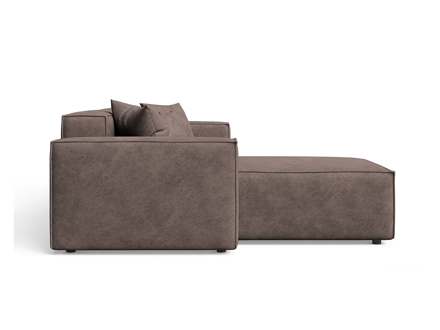 Canapé d'angle Figo, 265x180 cm, design moderne, gauche, brun