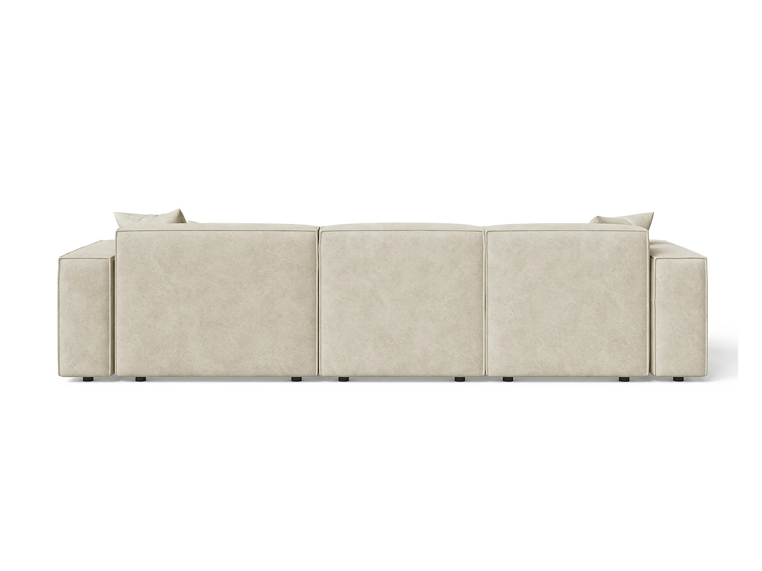 Canapé d'angle Figo, 265x180 cm, design moderne, droit, beige