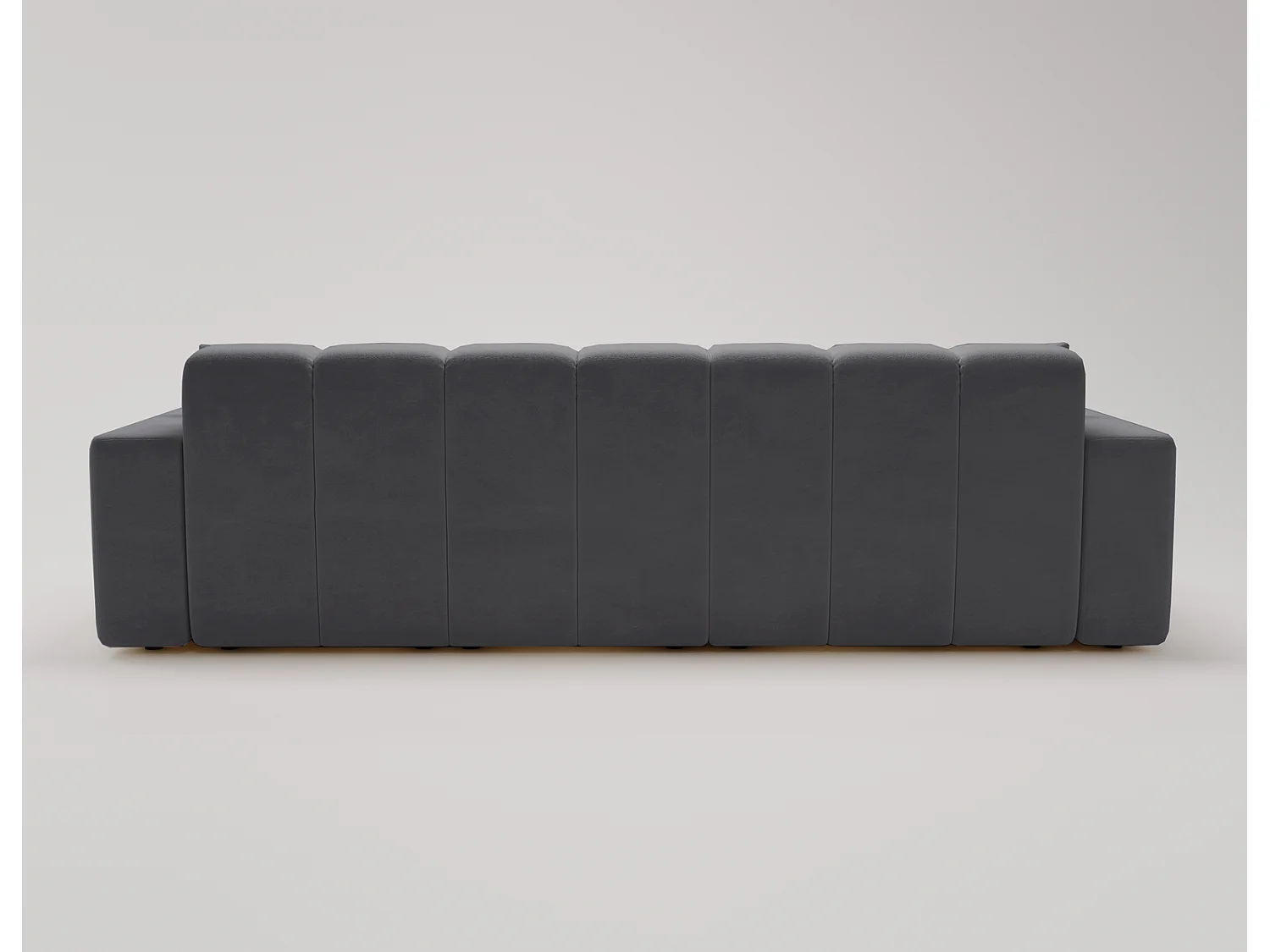 Emporius Miral narożnik w kształcie L - sofa do salonu bez funkcji spania i bez pojemnika - nowoczesny styl, lewostronny, tkanina aksamitna, szary (Komodo 21)