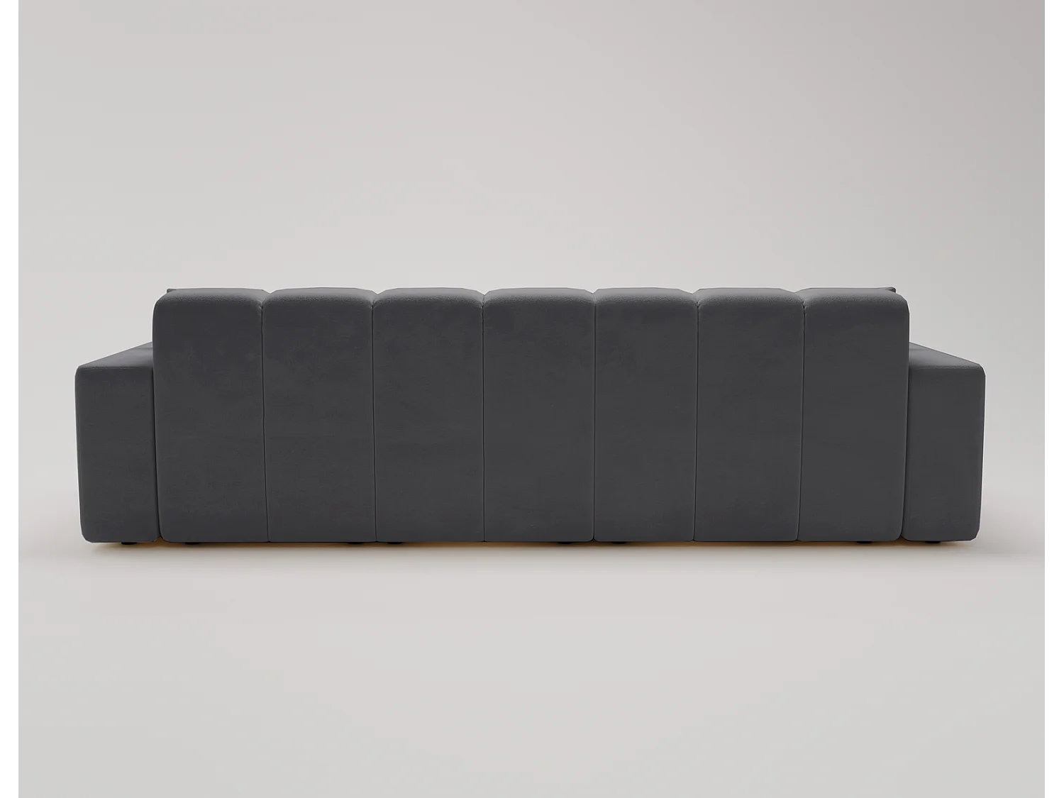 Emporius Miral narożnik w kształcie L - sofa do salonu bez funkcji spania i bez pojemnika - nowoczesny styl, lewostronny, tkanina aksamitna, szary (Komodo 21)